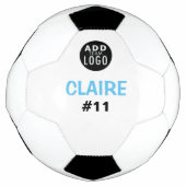 名前をカスタムするロゴの子を追加パーソナライズされたする サッカーボール (正面)