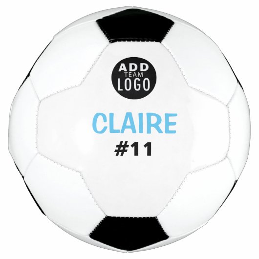 名前をカスタムするロゴの子を追加パーソナライズされたする サッカーボール (正面)
