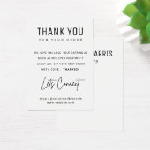 名前をカスタムするロゴイヤリング表示サンキューカード (デスク)