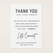 名前をカスタムするロゴイヤリング表示サンキューカード (正面)