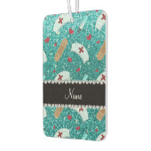 名前をカスタムするロビンブルーグリッターナースハットハート カーエアーフレッシュナー (左)