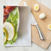 名前をカスタムするロブスター キッチンタオル (四つ折り)