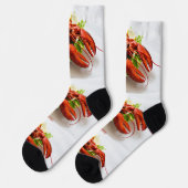 名前をカスタムするロブスター ソックス (左)