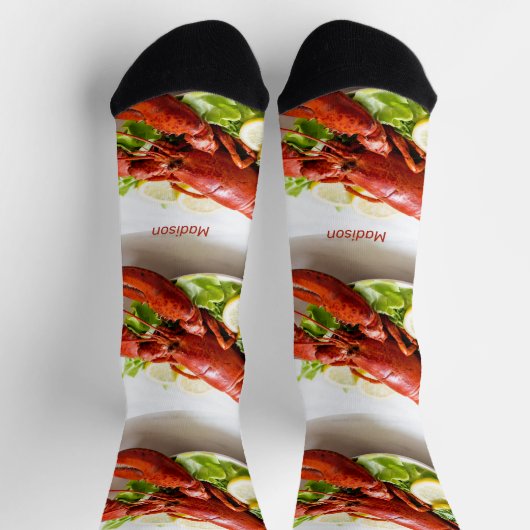 名前をカスタムするロブスター ソックス (上部)