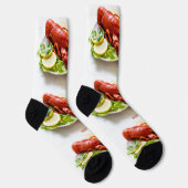 名前をカスタムするロブスター ソックス (右)