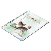 名前をカスタムするロングヘアチワホアペットドッグ ノートブック (左側)