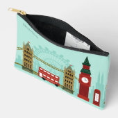 名前をカスタムするロンドンイラストレーション アクセサリーポーチ (見開き)