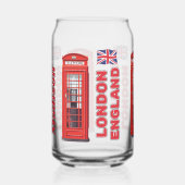 名前をカスタムするロンドンイングランド ガラス缶 (正面)