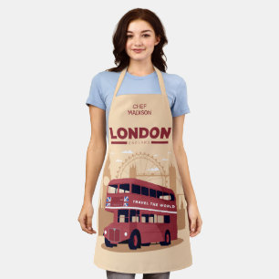 名前をカスタムするロンドン エプロン