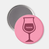 名前をカスタムするワイングラス マグネット (正面/裏面)