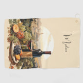 名前をカスタムするワインラバー ゴルフタオル (横)