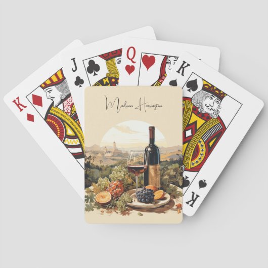名前をカスタムするワインラバー トランプ (裏面)