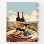 名前をカスタムするワインラバー ノートブック (裏面)