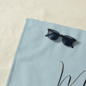 名前をカスタムするワインラバー ビーチタオル (インサイチュ)