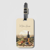 名前をカスタムするワインラバー ラゲッジタグ (正面縦)