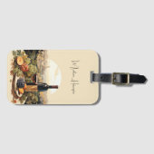 名前をカスタムするワインラバー ラゲッジタグ (正面横)