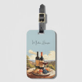 名前をカスタムするワインラバー ラゲッジタグ (正面縦)
