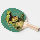 名前をカスタムするワニ 卓球ラケット (横)
