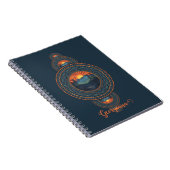 名前をカスタムするヴィンテージウィルダネス装飾曼荼羅 ノートブック (右側)