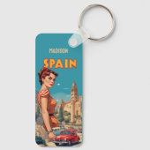 名前をカスタムするヴィンテージスペイン キーホルダー (裏面)