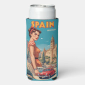 名前をカスタムするヴィンテージスペイン スリム缶クーラー (Seltzer裏面)
