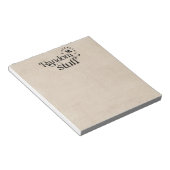 名前をカスタムするヴィンテージタンタイポグラフィ ノートパッド (アングル)