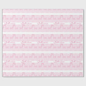 名前をカスタムするヴィンテージレース女の子ベビーシャワー ラッピングペーパー (フラット)