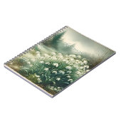 名前をカスタムするヴィンテージ水カラーフローラ雪だる ノートブック (左側)