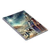 名前をカスタムするヴィンテージ水彩三賢人 ノートブック (右側)