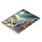 名前をカスタムするヴィンテージ水彩三賢人 ノートブック (左側)