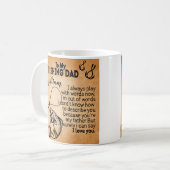 名前をカスタムするヴィンテージ魚釣りパパとメッセージ コーヒーマグカップ (正面左)