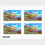 名前をカスタムするヴェストラホルン山脈、アイスランド 長方形シール (シート)