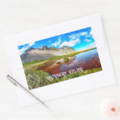 名前をカスタムするヴェストラホルン山脈、アイスランド 長方形シール (封筒)