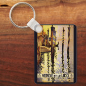 名前をカスタムするヴェネツィア（ヴェニス）ヴィンテージトラベル キーホルダー (正面)