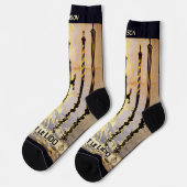 名前をカスタムするヴェネツィア（ヴェニス）ヴィンテージトラベル ソックス (左)