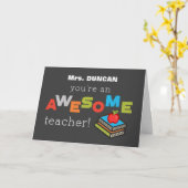 名前をカスタムする一般先生鑑賞日誌 カード (黄色い花)