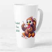 名前をカスタムする七面鳥 カフェラテマグ (右アングル)