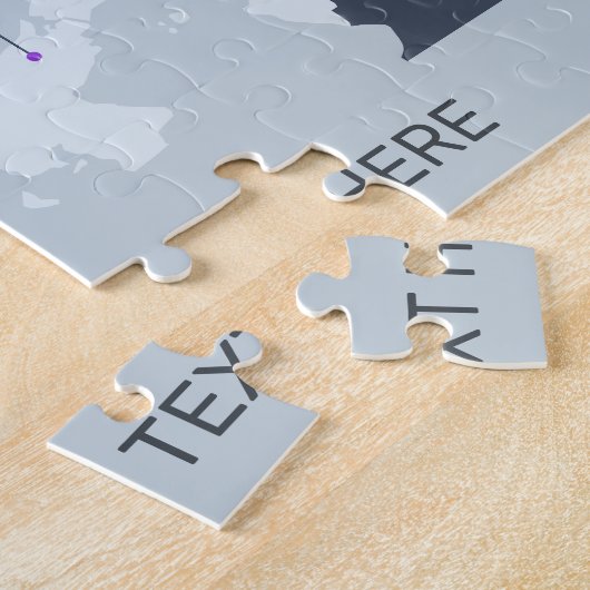 名前をカスタムする中央アメリカの地図 ジグソーパズル (側面)