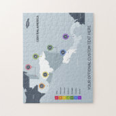 名前をカスタムする中央アメリカの地図 ジグソーパズル (縦)