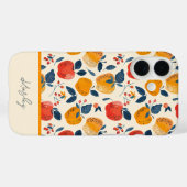 名前をカスタムする付きアップルパターン Case-Mate iPhoneケース (裏面 (横))