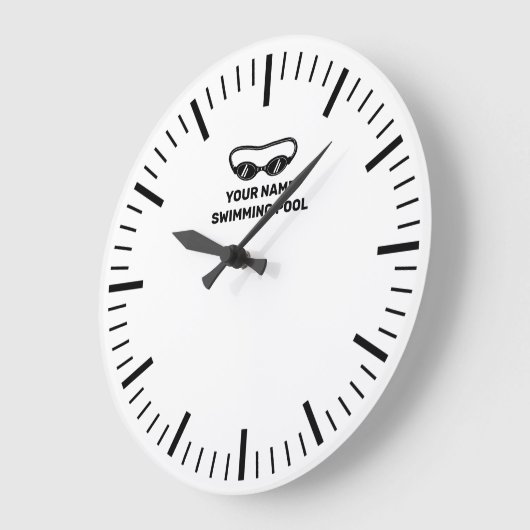 名前をカスタムする付きスイミングプールの大きな壁時計 ラージ壁時計 (傾斜)