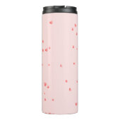 名前をカスタムする付きハートテーマ熱タンブラー タンブラー (裏面)