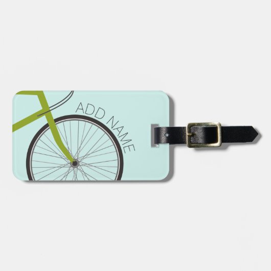 名前をカスタムする付きヒップスター自転車ホイール ラゲッジタグ (正面横)