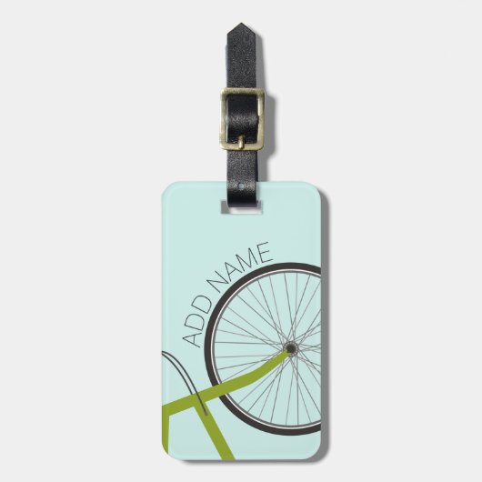 名前をカスタムする付きヒップスター自転車ホイール ラゲッジタグ (正面縦)