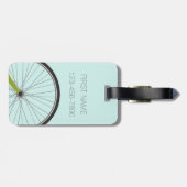 名前をカスタムする付きヒップスター自転車ホイール ラゲッジタグ (裏面横)