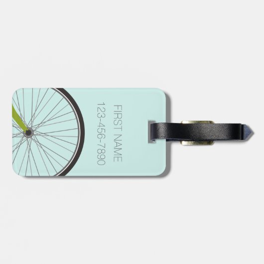 名前をカスタムする付きヒップスター自転車ホイール ラゲッジタグ (裏面横)