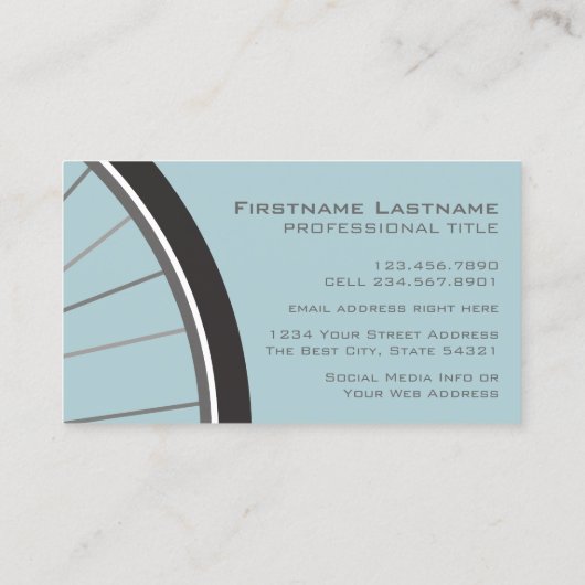 名前をカスタムする付きヒップスター自転車ホイール 名刺 (裏面)