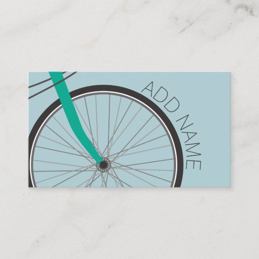 名前をカスタムする付きヒップスター自転車ホイール 名刺 (正面)