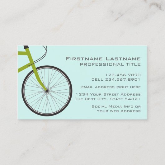名前をカスタムする付きヒップスター自転車ホイール 名刺 (裏面)