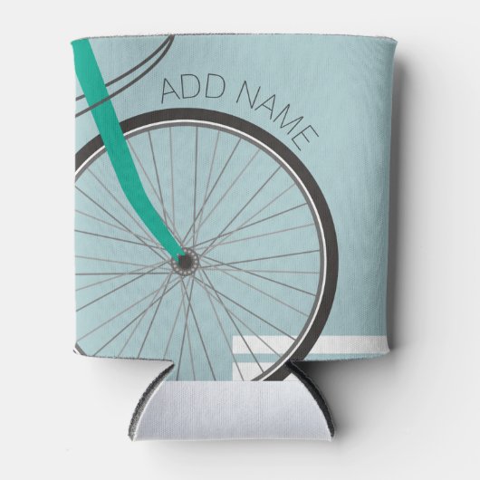 名前をカスタムする付きヒップスター自転車ホイール 缶クーラー (正面)